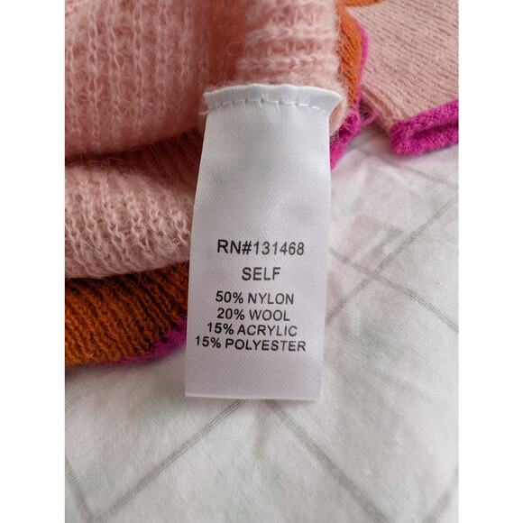 Fate colorblock wool blend stretch knit sweater women's size small - Picture 7 of 11